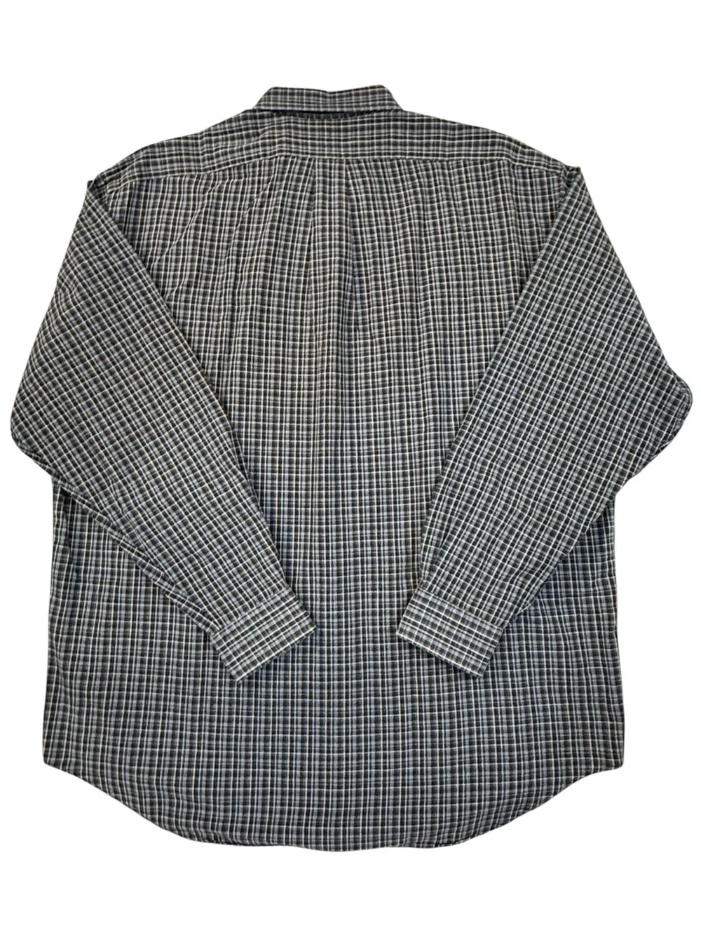 Polo Ralph Lauren Big Shirt Plaid Button Down Cotton Oversized Medium Blue - Picture 5 of 12